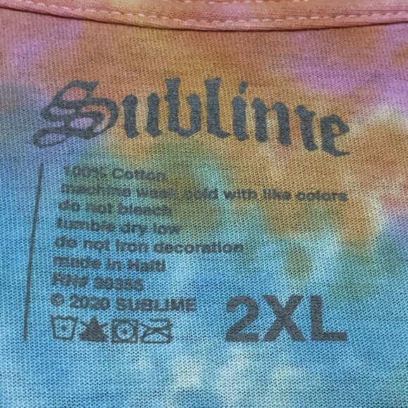 Sublime Rock Band Tie-dye T-shirt size 2XL - Picture 2 of 4